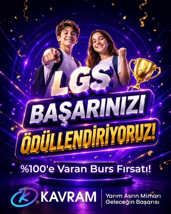 Kavram'da LGS Başarınızı Ödüllendiriyoruz.