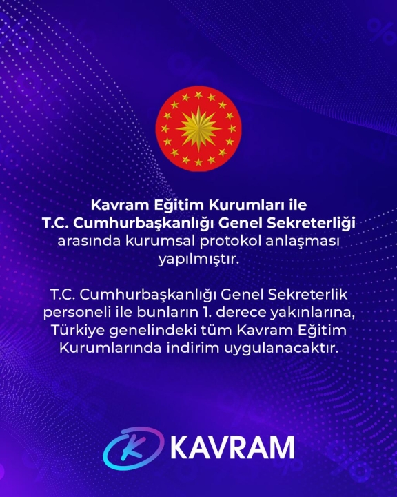 Kavram Eğitim Kurumları x T.C. Cumhurbaşkanlığı Genel Sekreterliği 